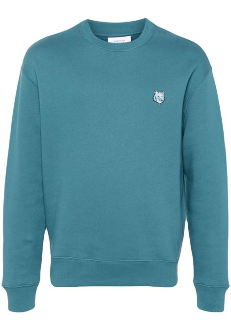 Blue Bold Fox Head sweatshirt Maison kitsuné - men MAISON KITSUNÉ | Sweatshirts | MM00316KM0307P446